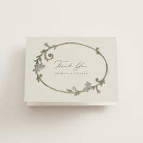 Foil-Pressed Folded Wedding Thank You Cards