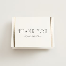 Foil-Pressed Folded Wedding Thank You Cards