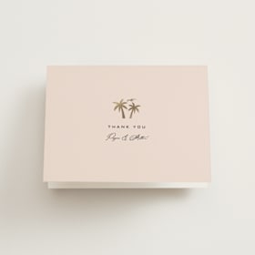 Foil-Pressed Folded Wedding Thank You Cards