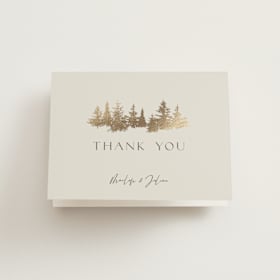 Foil-Pressed Folded Wedding Thank You Cards