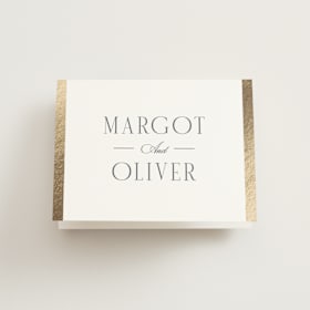 Foil-Pressed Folded Wedding Thank You Cards