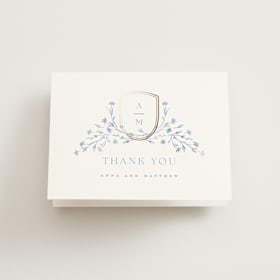 Foil-Pressed Folded Wedding Thank You Cards
