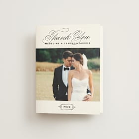 Folded Wedding Thank You Cards