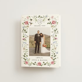 Folded Wedding Thank You Cards