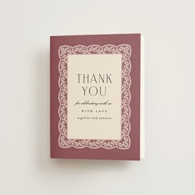 Folded Wedding Thank You Cards