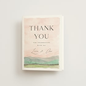 Folded Wedding Thank You Cards