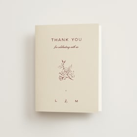 Folded Wedding Thank You Cards