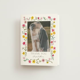 Folded Wedding Thank You Cards