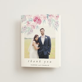 Folded Wedding Thank You Cards