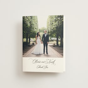 Folded Wedding Thank You Cards