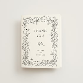 Folded Wedding Thank You Cards