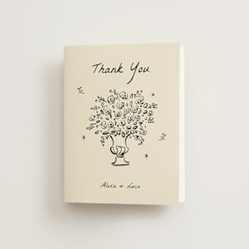 Folded Wedding Thank You Cards