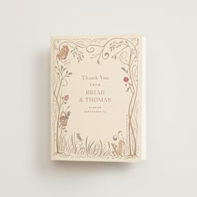 Folded Wedding Thank You Cards