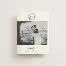 Folded Wedding Thank You Cards