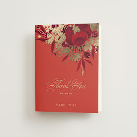Foil-Pressed Folded Wedding Thank You Cards