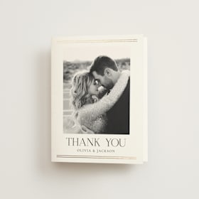 Foil-Pressed Folded Wedding Thank You Cards