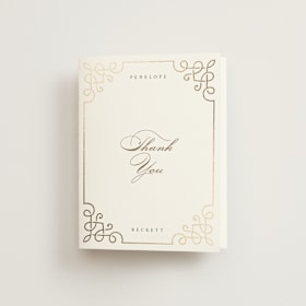 Foil-Pressed Folded Wedding Thank You Cards