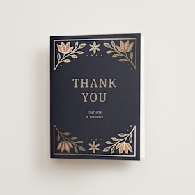Foil-Pressed Folded Wedding Thank You Cards
