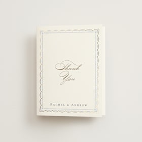 Foil-Pressed Folded Wedding Thank You Cards
