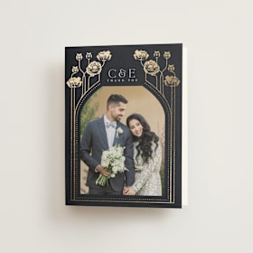 Foil-Pressed Folded Wedding Thank You Cards
