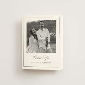 Foil-Pressed Folded Wedding Thank You Cards