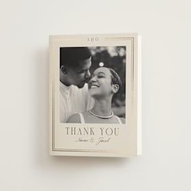 Foil-Pressed Folded Wedding Thank You Cards