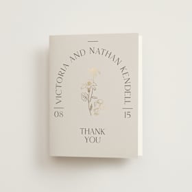 Foil-Pressed Folded Wedding Thank You Cards