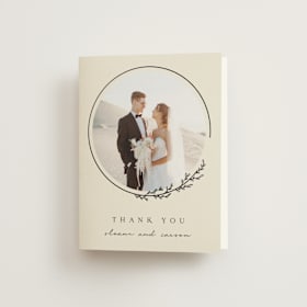 Foil-Pressed Folded Wedding Thank You Cards