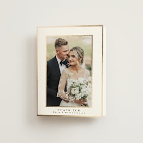 Foil-Pressed Folded Wedding Thank You Cards