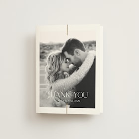Foil-Pressed Folded Wedding Thank You Cards