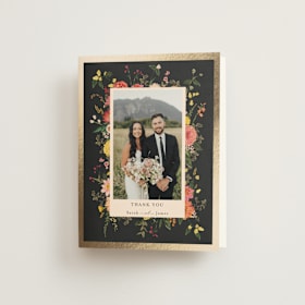 Foil-Pressed Folded Wedding Thank You Cards