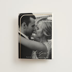 Foil-Pressed Folded Wedding Thank You Cards