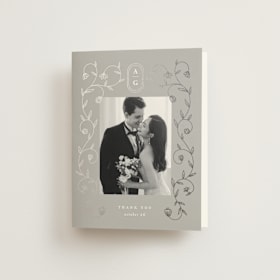 Foil-Pressed Folded Wedding Thank You Cards