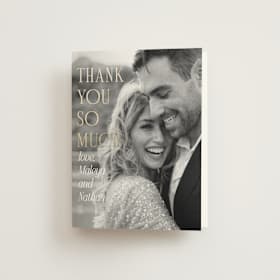 Foil-Pressed Folded Wedding Thank You Cards