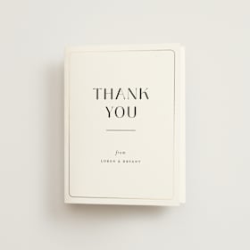 Foil-Pressed Folded Wedding Thank You Cards
