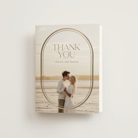 Foil-Pressed Folded Wedding Thank You Cards