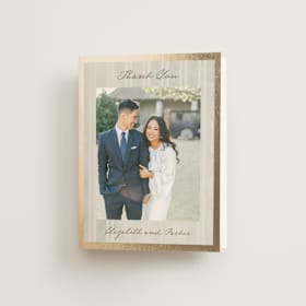 Foil-Pressed Folded Wedding Thank You Cards