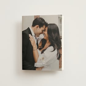 Foil-Pressed Folded Wedding Thank You Cards
