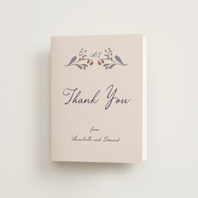 Foil-Pressed Folded Wedding Thank You Cards