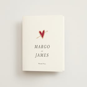 Foil-Pressed Folded Wedding Thank You Cards