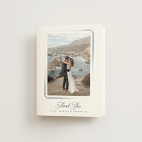 Foil-Pressed Folded Wedding Thank You Cards