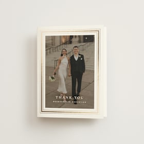 Foil-Pressed Folded Wedding Thank You Cards