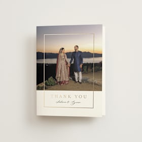 Foil-Pressed Folded Wedding Thank You Cards