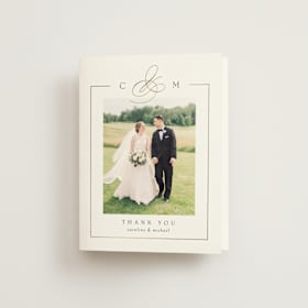 Foil-Pressed Folded Wedding Thank You Cards