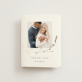 Foil-Pressed Folded Wedding Thank You Cards