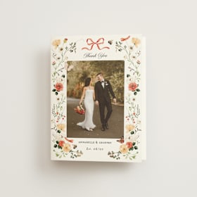 Foil-Pressed Folded Wedding Thank You Cards