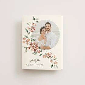 Foil-Pressed Folded Wedding Thank You Cards