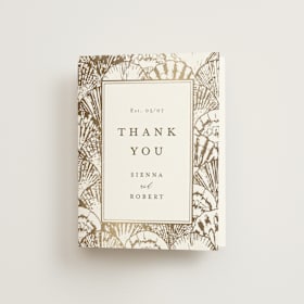 Foil-Pressed Folded Wedding Thank You Cards