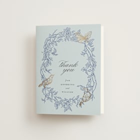 Foil-Pressed Folded Wedding Thank You Cards