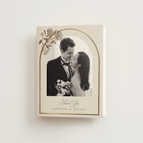 Foil-Pressed Folded Wedding Thank You Cards
